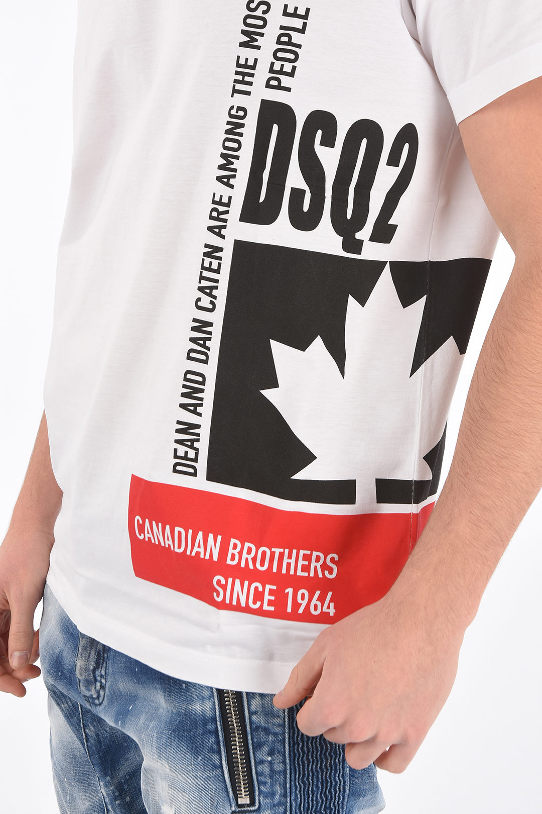 Dsquared2 T-Shirt Girocollo DEAN \u0026 DAN con Stampa uomo - Glamood Outlet